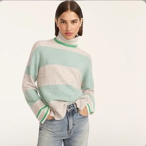 J. Crew NWT Striped Turtleneck Sweater in Supersoft Yarn